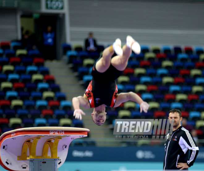 Bakıda idman gimnastikası üzrə Dünya Kuboku yarışlarının ikinci günü start götürüb. Azərbaycan, 20 fevral, 2016